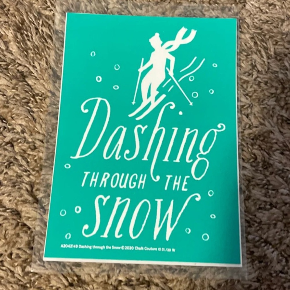 Chalk Couture Dashing Through the Snow Transfer